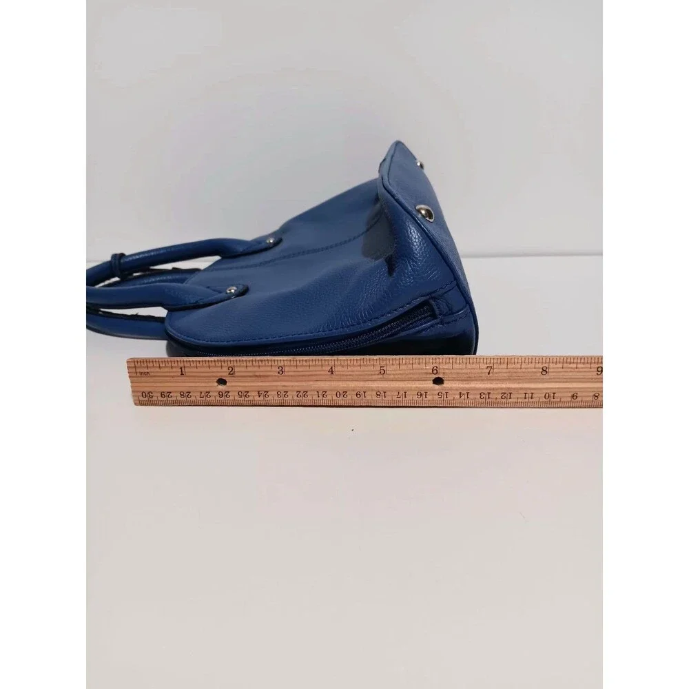 Tignanello Blue Leather Women's Hand Bag Purse 7